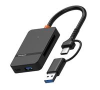 Xinsheinelry Multiple Card Reader OTGs Compatible For Smartphones Laptops Featuring USB C and A Interfaces Two C A Card Reader