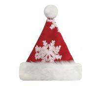 Xinsheinelry Navidad Gorro de Papá Noel Cláusula de Felpa Festival Fiesta Rojo/Gris Fiesta Festival para Niños Vacaciones Fiesta de Navidad Accesorio Terciopelo Invierno