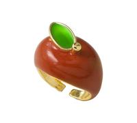 Xinsheinelry Option - Anillos de frutas ajustables hechos de cobre resistente con antideslustre para amores elegantes anillos, One Size, como se describe, como se describe