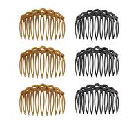 Xinsheinelry Paquete de 6 uds de peines laterales franceses de/resina para mujeres Accesorios para peinados peine de separación lateral tocado elegante Herramienta de Peinado