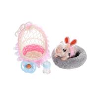 Xinsheinelry Piggy Reborns Doll Soft Squeeze Animal Set con biberón Chupetes para niños Actividad de Juego de rol Accesorios de Juego de simulación
