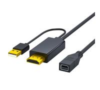 Xinsheinelry Portable HDTV To Miniature DP Adapter Cable 1M 4K UHD Signals Conversion For Computers Tablets External Monitors Plugs and Play HDTV To Mini DP Cable