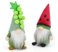 Xinsheinelry Precioso muñeco de gnomos de y sandía, Juguete de Peluche, 2 Piezas, muñeco Enano para Fiesta de Frutas, decoración de Bandeja escalonada, decoración de cumpleaños de sandía