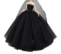 Xinsheinelry Precioso Vestido con corpiño Escalonado para muñecas de 6 Pulgadas, Trajes para Fiesta, Vestido de Princesa, Accesorios para muñecas 1/6, Vestido rápido, Conjunto de muñecas para niños
