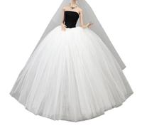 Xinsheinelry Precioso Vestido con corpiño Escalonado para muñecas de 6 Pulgadas, Trajes para Fiesta, Vestido de Princesa, Accesorios para muñecas 1/6, Vestido rápido, Conjunto de muñecas para niños