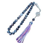 Xinsheinelry Pulsera de cuentas de rosario con textura de cristal, accesorios de oración para amantes de la moda, oración islamista, One Size, como se describe