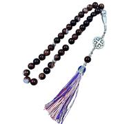 Xinsheinelry Pulsera de cuentas de rosario con textura de cristal, accesorios de oración para amantes de la moda, oración islamista, One Size, como se describe