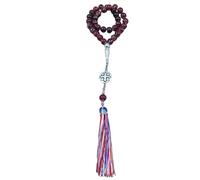 Xinsheinelry Pulsera de cuentas de rosario con textura de cristal, accesorios de oración para amantes de la moda, oración islamista, One Size, como se describe