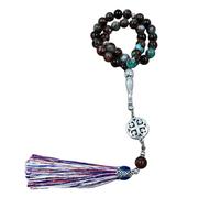 Xinsheinelry Pulsera de cuentas de rosario con textura de cristal, accesorios de oración para amantes de la moda, oración islamista, One Size, como se describe