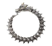 Xinsheinelry Pulsera para hombre con cabeza de dragón, cadena de quilla Steampunk Rock para motociclista, pulsera de regalo para mujer