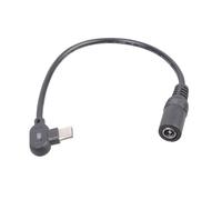 Xinsheinelry Right Angled Type C To 5.5x2.1mm Power Cord 3A Current 9V 12V 15V 20V For LED Lights Security Cameras Routers Compact Right Angle Power Cable