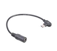 Xinsheinelry Right Angled Type C To 5.5x2.1mm Power Cord 3A Current 9V 12V 15V 20V For LED Lights Security Cameras Routers Compact Right Angle Power Cable