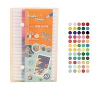 Xinsheinelry Rotuladores de pintura acrílica de 36/48 / 60 colores, bolígrafo acrílico para colorear, bolígrafos de dibujo de secado rápido para pintura para niños