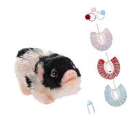 Xinsheinelry Simulación Piggy Reborns Doll Soft Squeeze Animal Figure Set con biberón de Lactancia Delantal de Encaje para niños Juego de rol Reborns Piggy Toy