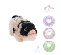 Xinsheinelry Simulación Piggy Reborns Doll Soft Squeeze Animal Figure Set con biberón de Lactancia Delantal de Encaje para niños Juego de rol Reborns Piggy Toy