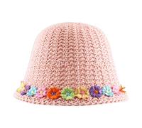 Xinsheinelry Sombrero de Paja con Adorno de Flores, Fresco y Cómodo Pescador Hecho a Mano Paja Panamá Hombres