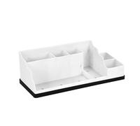 Xinsheinelry Soporte adhesivo para guardar cosméticos que ahorra espacio, organiza brochas de maquillaje, productos para cuidado de la piel, planificador montado en la pared y moderno