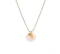 Xinsheinelry Summers Collar con colgante de de estrella de mar ajustable con temática con cadena de acero inoxidable chapada en oro de 18 quilates Collar con colgante de de estrella de mar