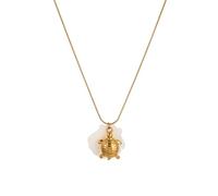 Xinsheinelry Summers Collar con colgante de de estrella de mar ajustable con temática con cadena de acero inoxidable chapada en oro de 18 quilates Collar con colgante de de estrella de mar