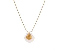 Xinsheinelry Summers Collar con colgante de de estrella de mar ajustable con temática con cadena de acero inoxidable chapada en oro de 18 quilates Collar con colgante de de estrella de mar