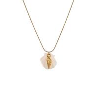 Xinsheinelry Summers Collar con colgante de de estrella de mar ajustable con temática con cadena de acero inoxidable chapada en oro de 18 quilates Collar con colgante de de estrella de mar