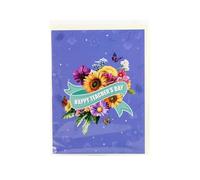 Xinsheinelry Tarjeta de felicitación explosiva y floreciente para Día del Maestro con espacio de escritura de ejemplo y tarjeta de flores de