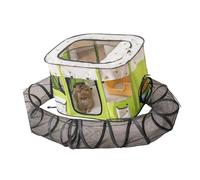 Xinsheinelry Tienda de campaña tipo túnel para cama de gato, gran espacio, refugio cerrado permanente, tela universitaria, delgada, apta para viajes, tienda de campaña con universidad