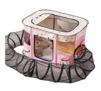 Xinsheinelry Tienda de campaña tipo túnel para cama de gato, gran espacio, refugio cerrado permanente, tela universitaria, delgada, apta para viajes, tienda de campaña con universidad