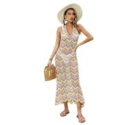 Xinsheinelry Vestido largo casual simple con múltiples colores y maravillosos vestidos de playa, adecuado para tareas en la costa y diversión acuática, vestido de playa para mujer