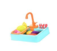 Xinsheinelry Y Juego Seguro para Lavar Platos con simulación de Agua Corriente para niños en Edad Preescolar y Principiantes, Juguete para Fregadero de Cocina