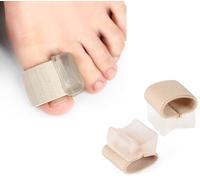 xinshibao Vendaje tubular de silicona (2 unidades) de gel separador de dedos para juanetes y dedos en martillo, corrección de juanetes, separadores de dedos superpuestos para ayudar a aliviar el dolor