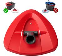 XINSHIKEJI Base de cabezal de mopa giratoria roja para Vileda All Turbo 2 en 1, disco de cabezal de fregona giratorio triangular para mopa Turbo Smart/EasyWring&Cleaning - Accesorios de mopa de