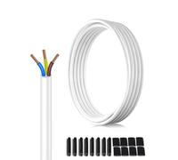 XINWANG H05VV-F 3x0,75mm² Cable Eléctrico Blanco, 10m