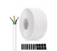 XINWANG H05VV-F 3x0,75mm² Cable Eléctrico Blanco, 50m