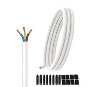 XINWANG H05VV-F 3x0,75mm² Cable Eléctrico Blanco, 5m