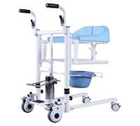 xinwanhong Silla de Transferencia para Pacientes, Asiento Hidráulico con Cojín y Maceta de Cámara, Silla Elevadora Ajustable para Personas Mayores, para Enfermos, Ancianos Capacidad de Carga de 150kg