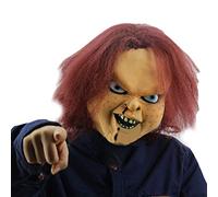 Xinwcanga Máscara De Terror De Halloween Látex con Diseño de Chucky The Killer Doll (Rojo, Talla única)
