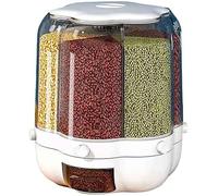 XINWEIOZ Dispensador Giratorio de Alimentos Secos, contenedor de Almacenamiento de arroz de Gran Capacidad, Caja de Alimentos para Granos, Aperitivos y Dulces,XL