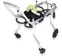 XINWEIOZ Silla de Ruedas para Perros de 4 Ruedas, Carrito Ajustable con Soporte Corporal Completo para Cachorros, rehabilitación de Patas Delanteras, Banda Abdominal Gratuita para Proteger,XL