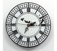 xinxin Reloj de Pared Peter Pan Design Relojes Redondos Silent Home Cafe Office Bar Relojes Decorativos Películas Reloj de Pared de Arte 3D