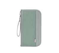 Xinyanmy puerta pasaporte puerta de pasaporte multifunción con bloqueo RFID, organizador de documentos, puerta de tarjeta de viaje familiar impermeable para hombres y mujeres, verde, 25*2.5*14cm