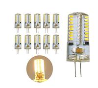 XINYANSEE G4 LED 220V, 4W G4 Led Equivale a 40W Bombilla Blanco cálido 3000K AC 220V 320Lm 476C Capacitor incluye IC 360º Ángulo de haz Ra80, no regulable, paquete de 10