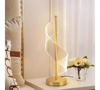 XINYASEE Lámpara de escritorio con luz cambiante de tres colores lámpara de mesilla de noche moderna y sencilla lámpara LED creativa dormitorio salón oficina lámparas de escritorio (oro)