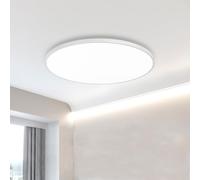 XINYASEE Moderno y sencillo LED Luz de techo 40W, 6000K 2000LM Ronda de luz de techo impermeable IP44 Baño Ø37CM Dormitorio, Cocina, Sala de estar Oficina Luces de techo (37cm-40W, Blanco)