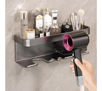 XINYASEE Soporte para secador de Pelo para Guardar secadores de Pelo en el baño para Guardar maquinillas de Afeitar, Productos de Limpieza y Productos para el Cuidado de la Piel (Gris-A)