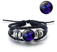 Xinyig Pulsera de manifestación serena, Spirit Zo Caribbean King que brilla en la oscuridad, hecha a mano, ajustable, llavero de alma real, adjustable, Cuero