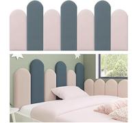 Xinyilau Acolchado de Pared anticolisión 3D for niños, cabecero Autoadhesivo, Paneles autoadhesivos for Pared tapizada de Dormitorio/Sala de Estar(Pink+Dark Blue,180x55cm)