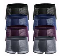 Xinyilau Calzoncillos Tipo bóxer de Fibra - Ropa Interior for Hombre, incorporada con Bolsa 3D Ropa Interior Suave for Hombres(A,L)