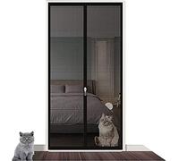 Xinyilau Red de Seguridad for protección de Gatos, Red de Malla for Moscas de Insectos, Evita Que el Gato se quede sin casa, Puerta autoadhesiva a Prueba de Mascotas con Doble Cremallera(90x220cm)
