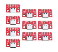 XINYIN 10 conectores USB tipo C, placa básica 3.1, adaptadores rojos, cabecera, conectores hembra, formación educativa